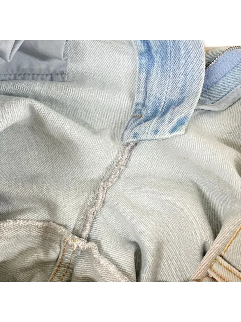 Chanel Jeans 34 S Light Blue Light Pink Wide Pants Gradient Cotton